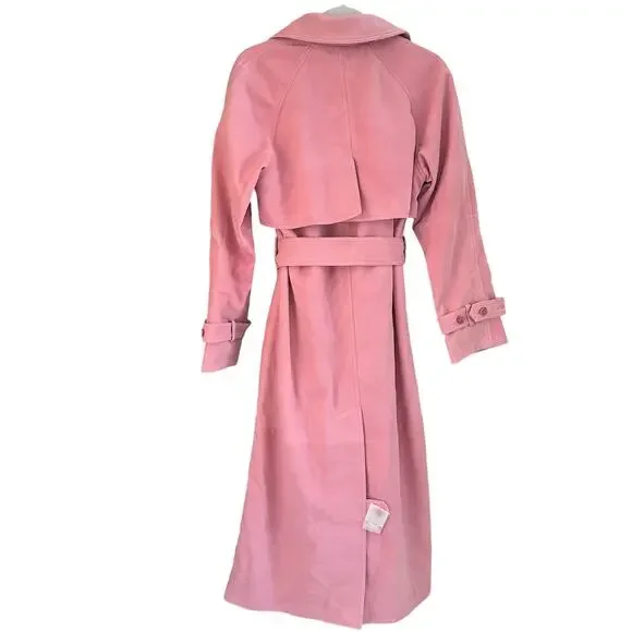 Reformation Veda Ashland Leather Trench Pink - Picture 6 of 10